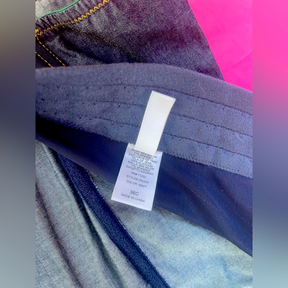 BRA,CORSET,TWO GARTERS JESSICA SIMPSON denim alike NEW WITH TAGS 34/36 C - Picture 13 of 16